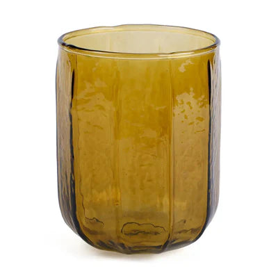 Casa Amarosa Hammered Water Glass- Brown