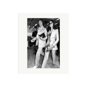 Mick and Bianca at the London Airport, 1970