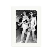 Mick and Bianca at the London Airport, 1970