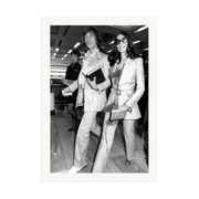 Mick and Bianca at the London Airport, 1970