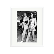 Mick and Bianca at the London Airport, 1970
