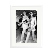 Mick and Bianca at the London Airport, 1970