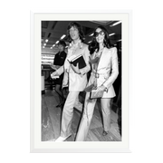 Mick and Bianca at the London Airport, 1970