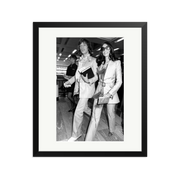Mick and Bianca at the London Airport, 1970