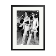 Mick and Bianca at the London Airport, 1970