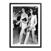 Mick and Bianca at the London Airport, 1970