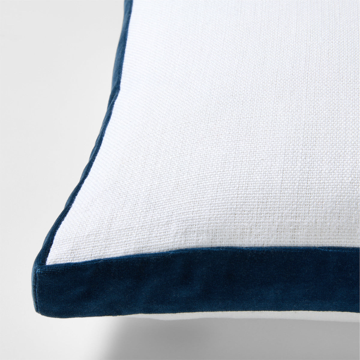 Midnight Blue Velvet Gusseted Lumbar Throw Pillow