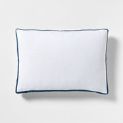 Midnight Blue Velvet Gusseted Lumbar Throw Pillow