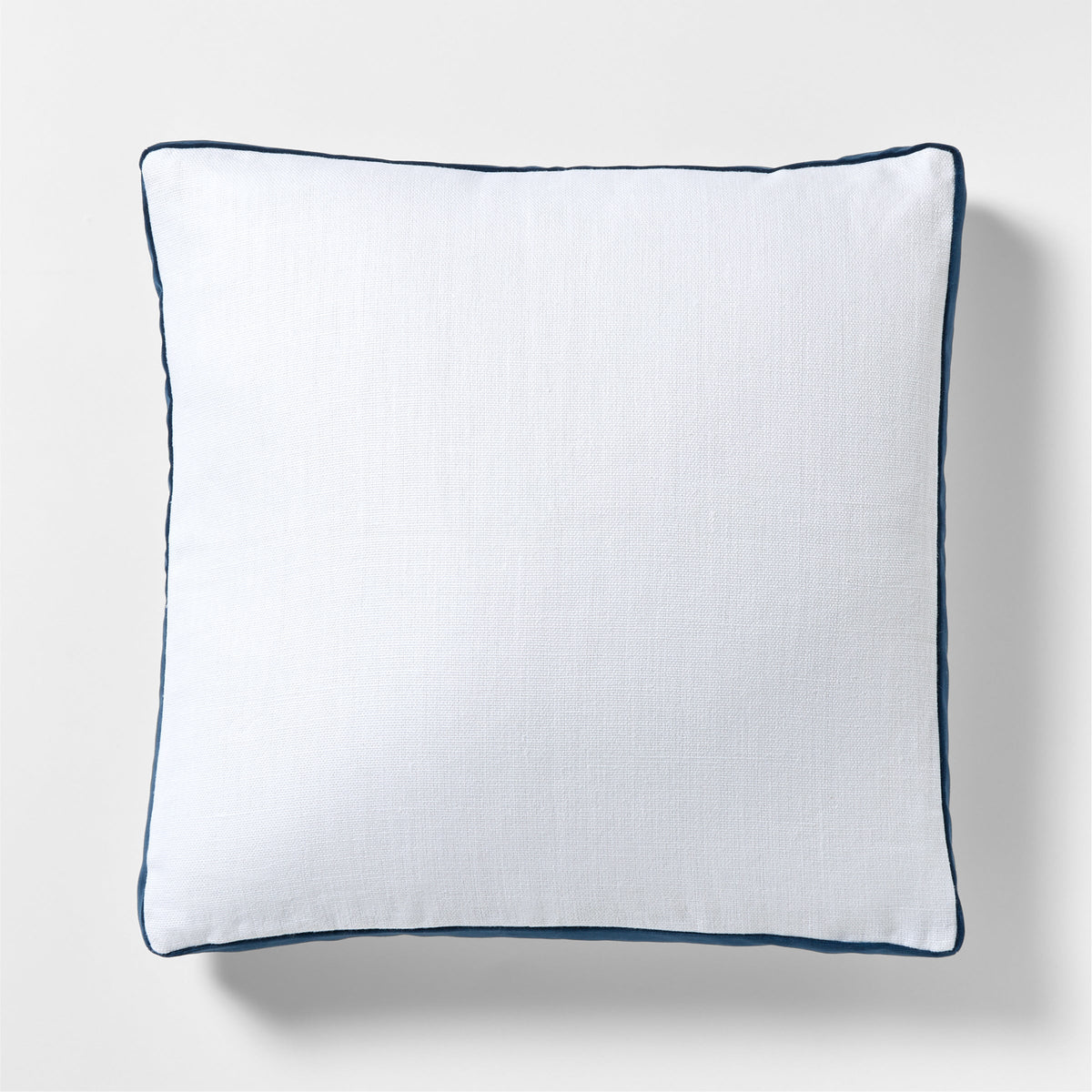Midnight Blue Velvet Gusseted Square Throw Pillow