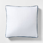 Midnight Blue Velvet Gusseted Square Throw Pillow