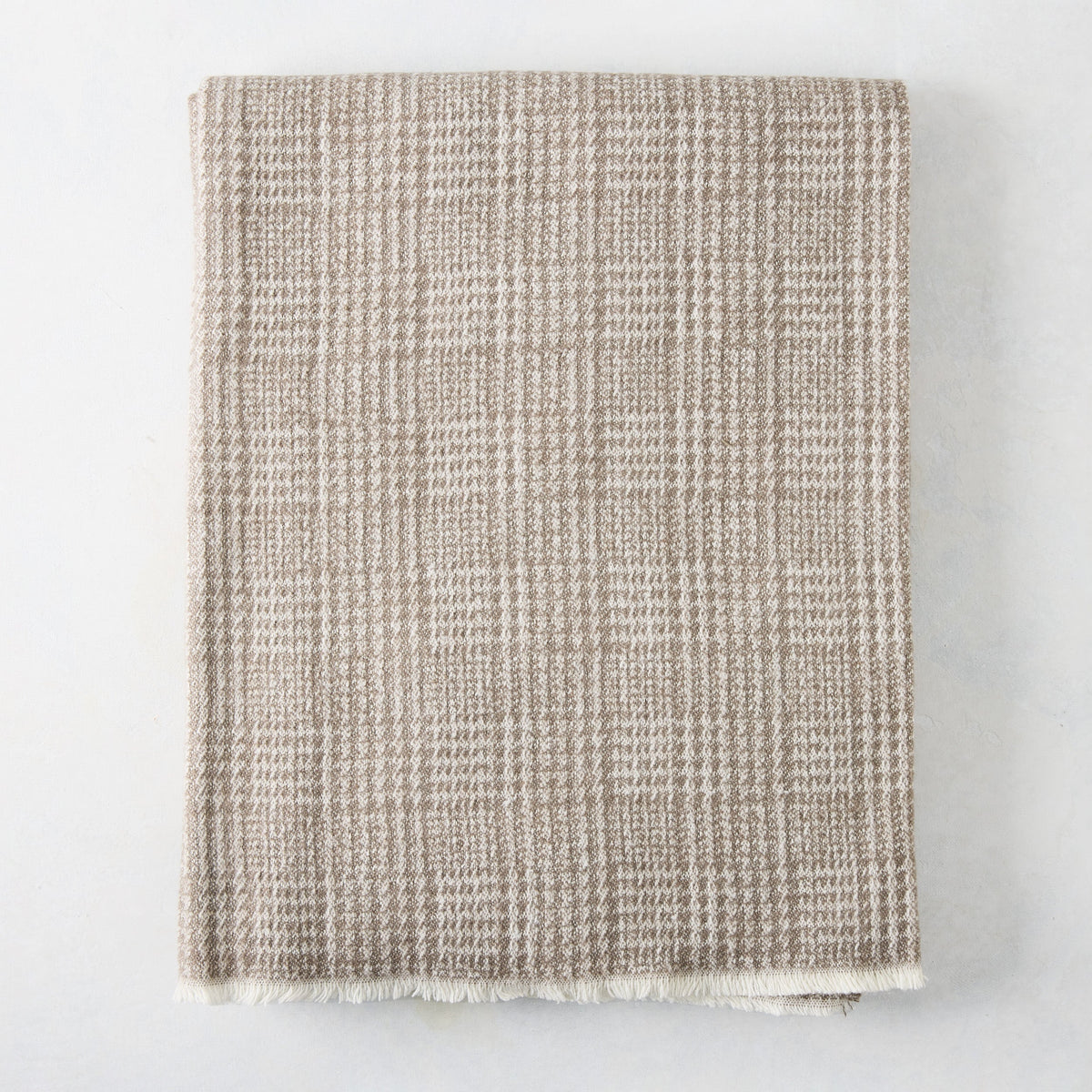 Mink Brown Sutton Houndstooth Throw Blanket