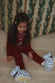 Dalmatian Footie Slippers