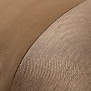 Moroccan Brown Tonal Wide Velvet Stripe and Linen Throw Pillow