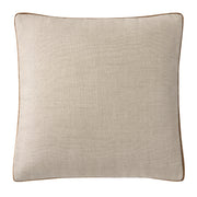 Moroccan Brown Velvet Gusseted and Linen Square Throw Pillow