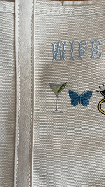 Custom Embroidered Mrs. Tote Bag
