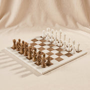 Marble Chess Set, Brown & White Marble