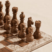 Marble Chess Set, Coffee & Brown Marble
