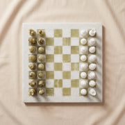 Marble Chess Set, White Marble & Green Onyx