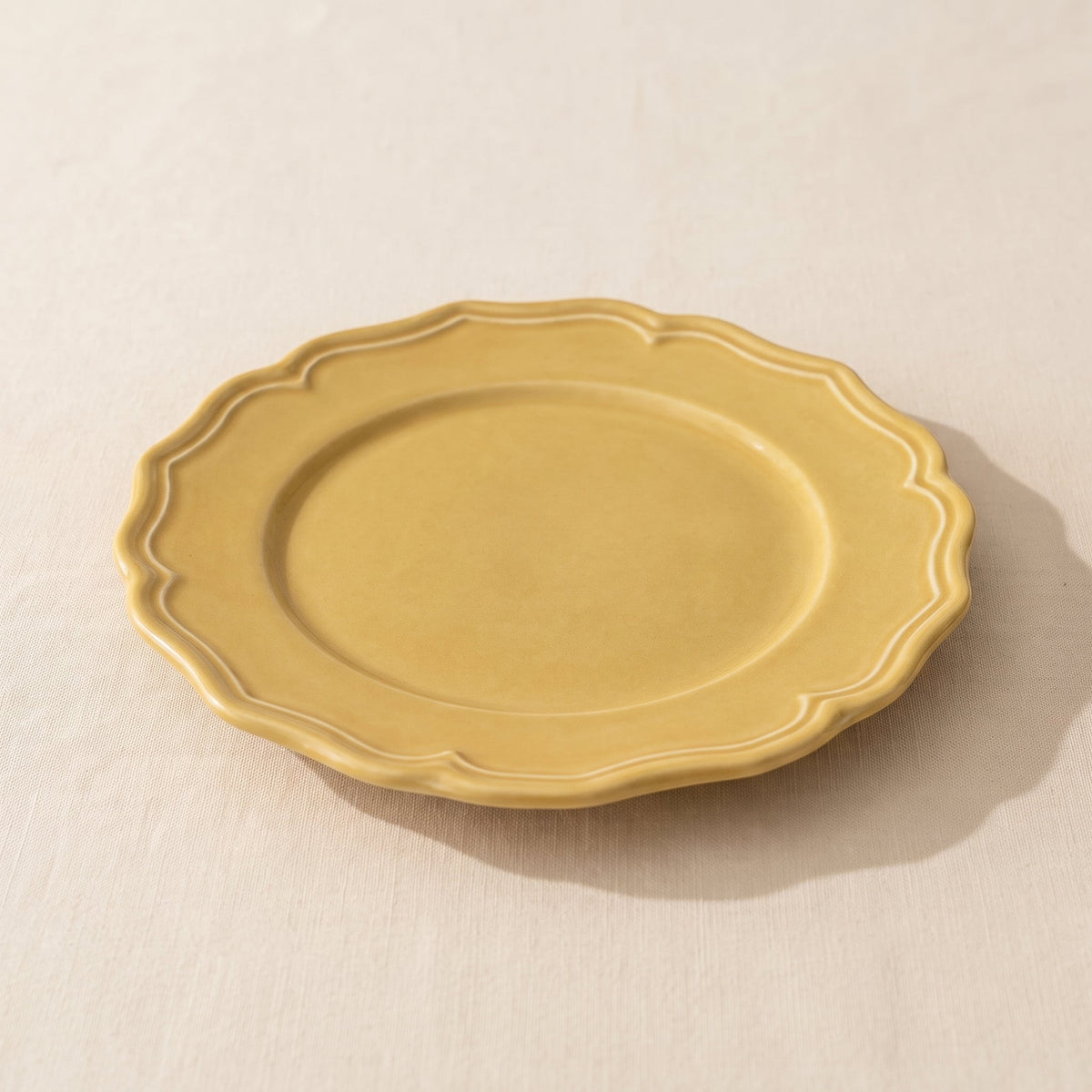 Dijon Yellow Stoneware Dessert Plate