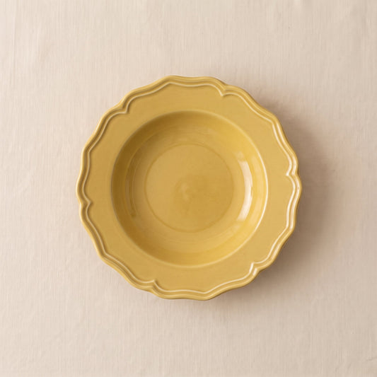 Dijon Yellow Stoneware Low Bowl