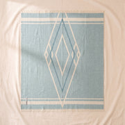 Fringed Baby Alpaca Throw, Diamond Pattern