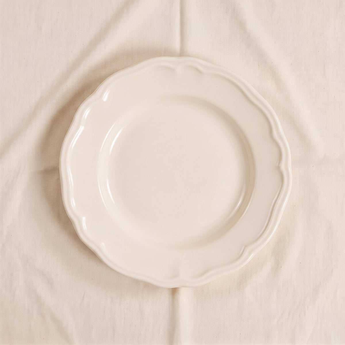 Chalk White Stoneware Dinner Plate