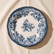 French Blue Stoneware Dinner Plate