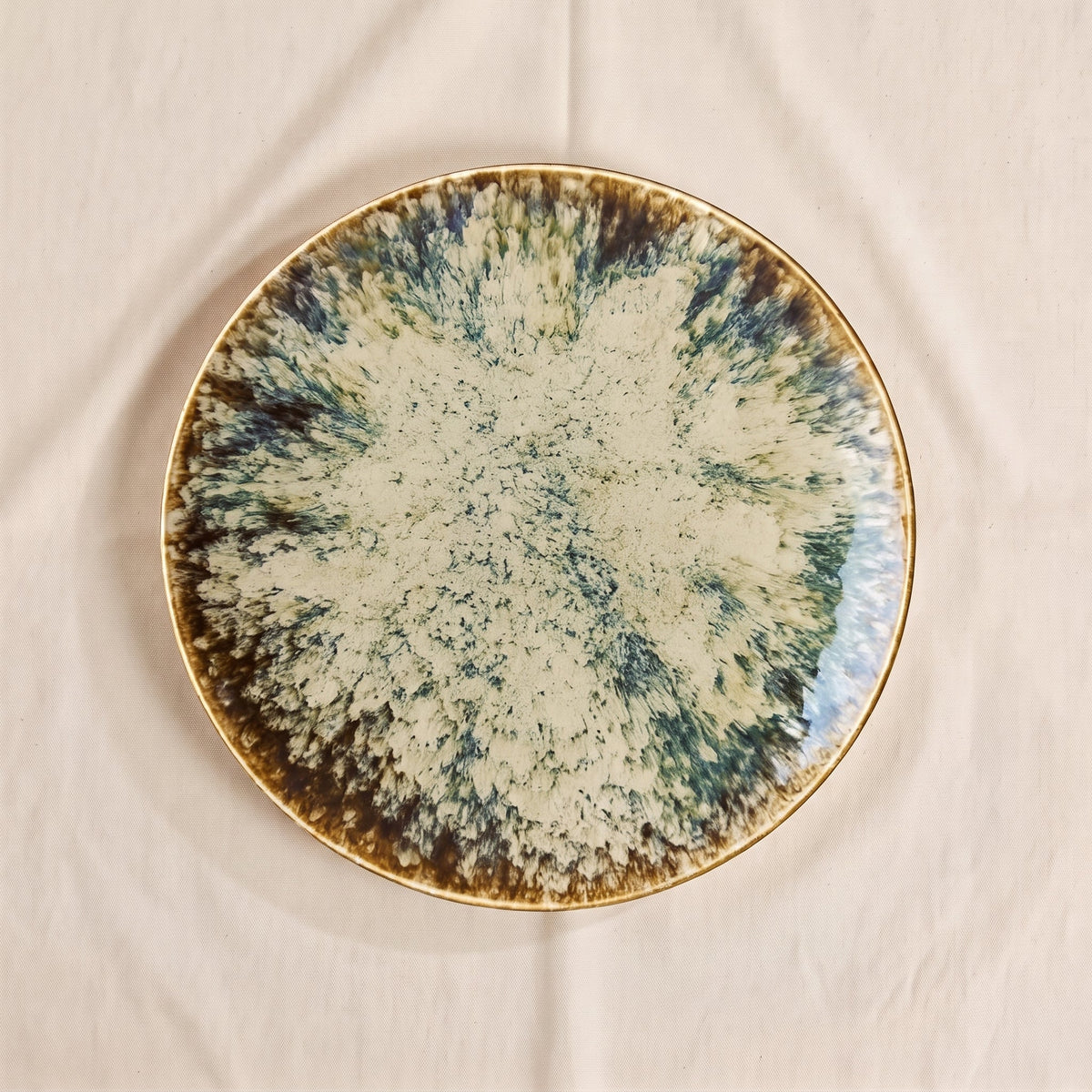 Reactive Enamel Porcelain Dinner Plate