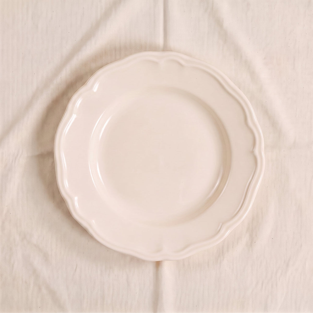 Chalk White Stoneware Dessert Plate