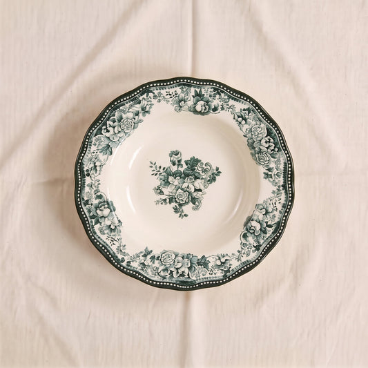 Artichoke Green Stoneware Low Bowl