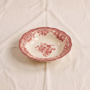 Washed Burgundy Stoneware Low Bowl