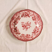 Washed Burgundy Stoneware Dessert Plate