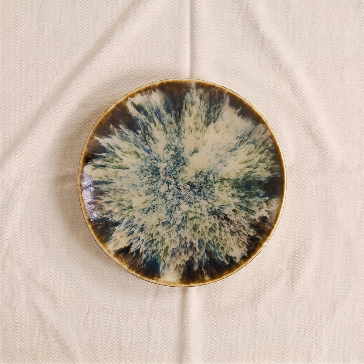Reactive Enamel Porcelain Dessert Plate