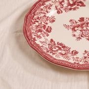 Washed Burgundy Stoneware Dinner Plate