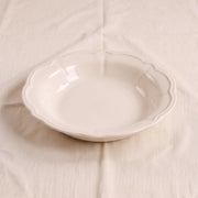Chalk White Stoneware Low Bowl