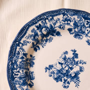 French Blue Stoneware Dessert Plate