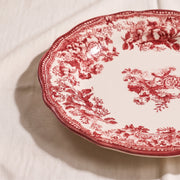 Washed Burgundy Stoneware Dessert Plate