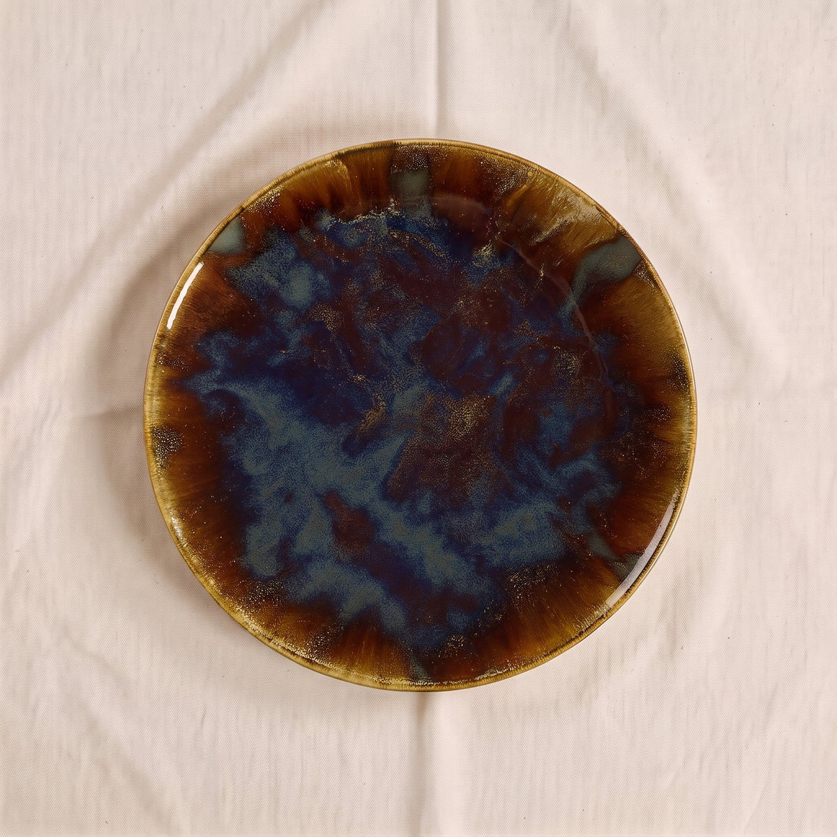 Molten Brown Porcelain Dinner Plate
