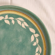 Green Faience Dessert Plate