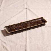 Molten Brown Porcelain Platter, Long