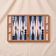 Lacquered Backgammon Set, Blue