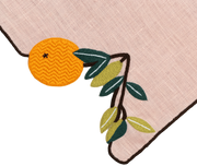 Hand Embroidered Citrus Bloom Napkins 18" x 18" (Set of 4)