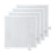Hand Crochet Whisper Napkins 18" x 18" (Set of 4)