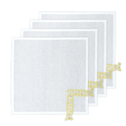 Hand Crochet Whisper Napkins 18" x 18" (Set of 4)