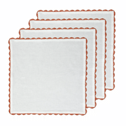 Hand Crochet Whisper Napkins 18" x 18" (Set of 4)