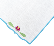 Hand Embroidered Buttercup Bloom Napkins 18" x 18" (Set of 4)