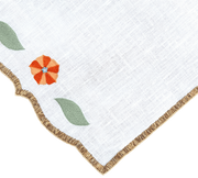 Hand Embroidered Buttercup Bloom Napkins 18" x 18"  (Set of 4)