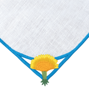 Hand Embroidered Dandelion Drift Napkins 18" x 18" (Set of 4)