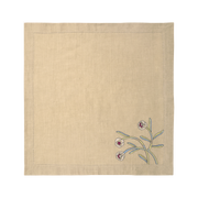 Hand Embroidered Watercolor Bloom Napkins 18" x 18" (Set of 4)