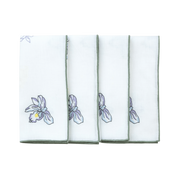 Hand Embroidered Jardin Napkins 18" x 18" (Set of 4)